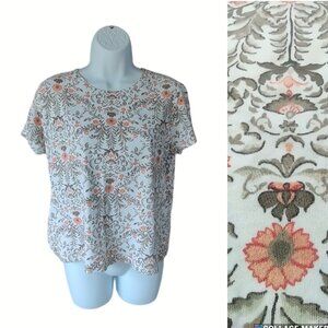 Croft & Barrow Classic Tee  Short-sleeve Floral Size L Petite